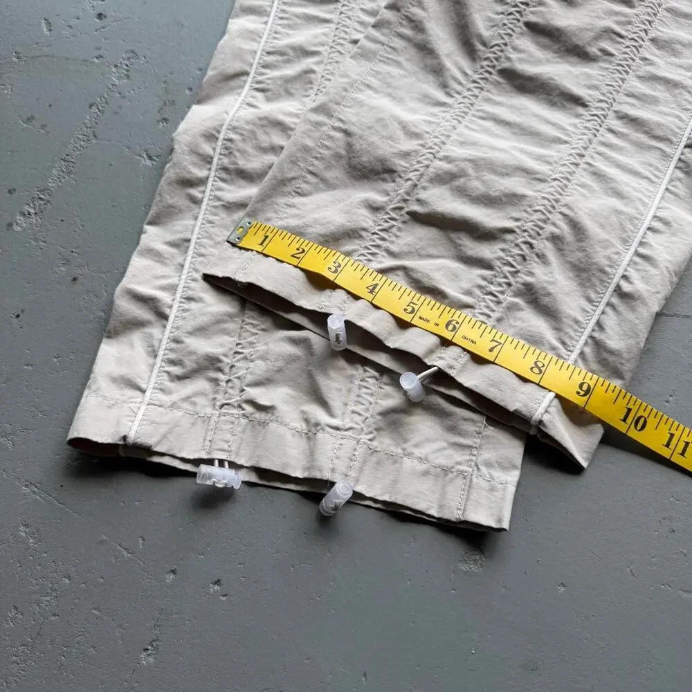 Pacsun Beige Baggy Nylon Track Pants Small